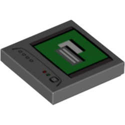 Tile 2 x 2 with Computer Monitor with White Dot Power Switch Pattern (3068pb0851)