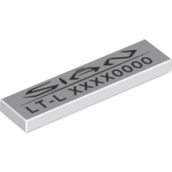 Tile 1 x 4 with 'SIAN LT- L' and Variable Code Pattern(2431pb636)