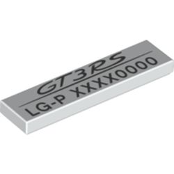 Tile 1 x 4 with 'GT3RS LG-P' and Variable Code Pattern (2431pb429)