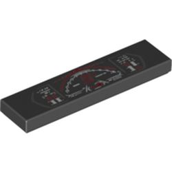 Tile 1 x 4 with Lamborghini Dashboard Gauges Pattern (2431pb635)