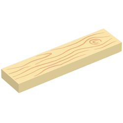 Tile 1 x 4 with Wood Grain Medium Nougat Pattern(2431pb366)
