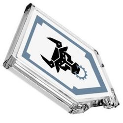 Tile, Modified 2 x 3 Pentagonal  Metal Minotaur (22385pb076)