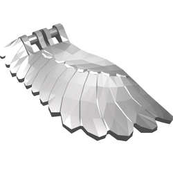 Wing 4 x 7 Left with Feathers and Bar Handles (20313)