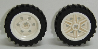 Wheel 30mm D. x 14mm with Black Tire 43.2 x 14 Offset Tread комплект диск+шина (56904 / 56898)(56904c01)