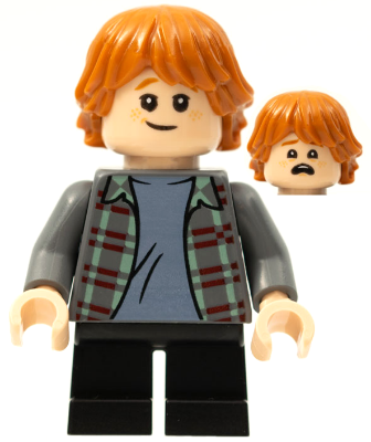 Ron Weasley - Plaid Shirt, Black Short Legs (hp280)