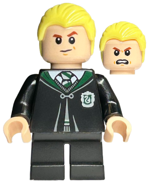 Draco Malfoy - Black Torso Slytherin Robe, Black Short Legs (hp254)