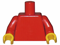 Torso Plain / Red Arms / Yellow Hands (973c002)