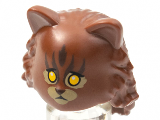 Minifigure, Headgear Head Cover, Cat (18513pb01)
