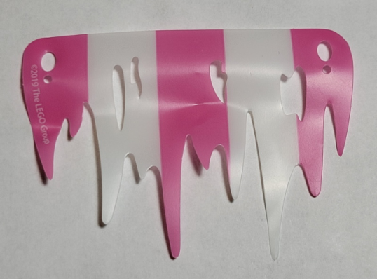 Plastic Part for Set 41375 - Sail, Ragged  3 Dark Pink and 2 White (41375pls01b)