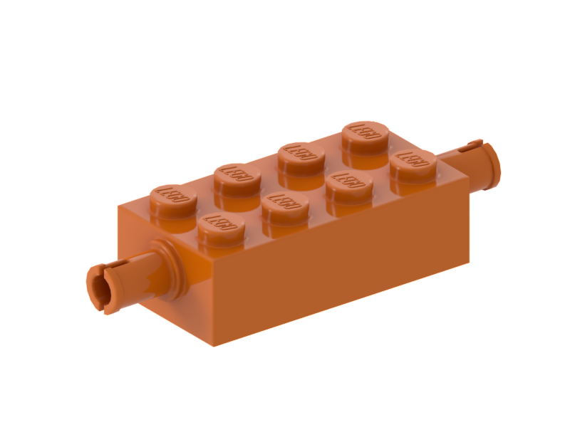 Brick, Modified 2 x 4 with Pins (6249/65155)