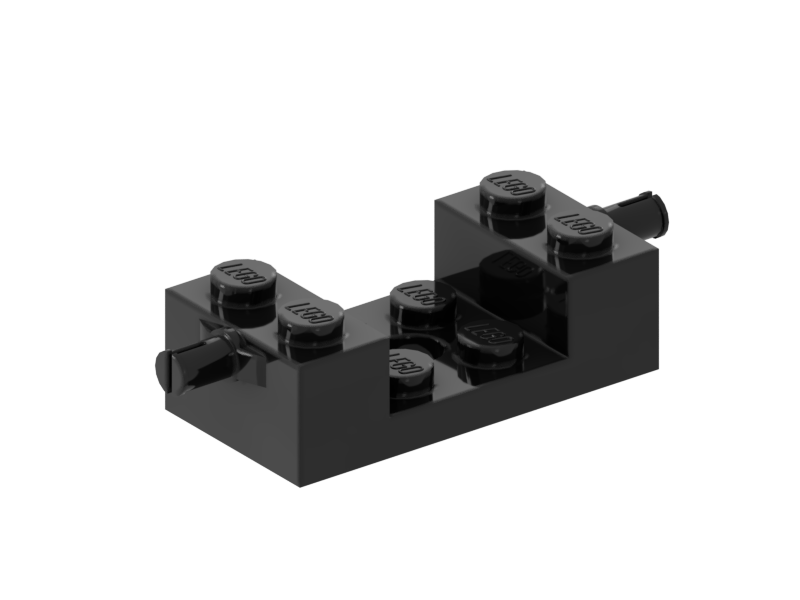 Brick, Modified 2 x 4 with Wheels Holder with 2 x 2 (18892/42947)