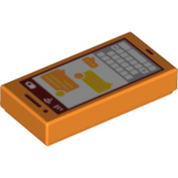 Tile 1 x 2 with Groove and Cell Phone (3069pb0864)