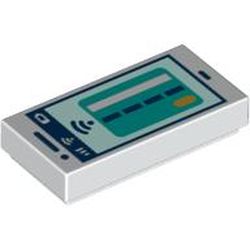 Tile 1 x 2 with Smartphone print  (3069bp1062)