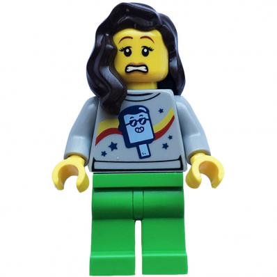 Ice Cream Seller with Dark Brown Hair Minifigure (cty1454/fig-012851)