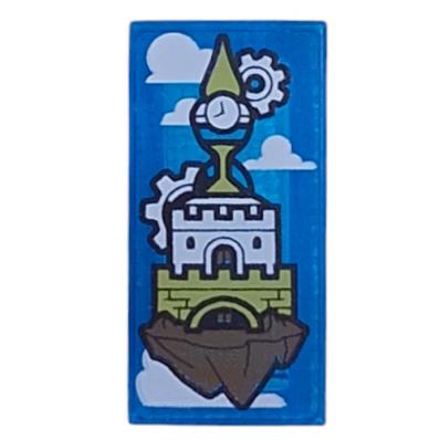 Tile 1 x 2 with Sandman's Tower print (3069bpr9958)