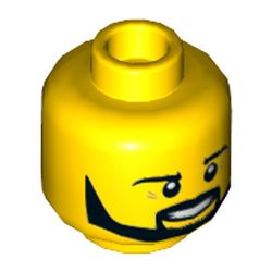 Minifig Head Ferrari Engineer (Pit Crew)  (3626pb1213)
