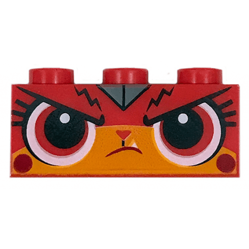 Brick 1 x 3 with Cat Face (3622pb105)