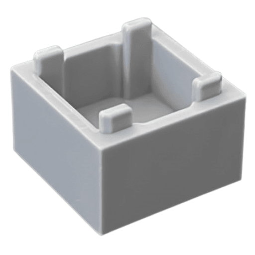 Container, Box 2 x 2 x 1 - Top Opening with Raised Inner Bottom  (2821 )