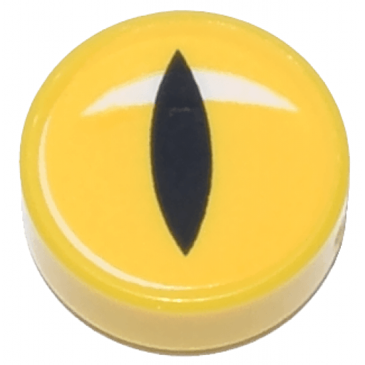 Tile, Round 1 x 1 with Eye (98138pb385)