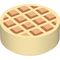 Tile, Round 1 x 1 with Waffle (98138pb118 )