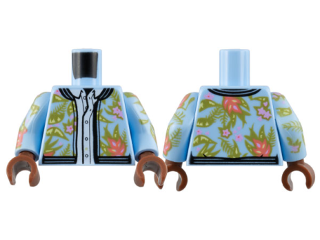 Torso Jacket, Floral Print over White Button Down (973pb4446c01)