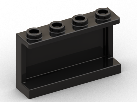 Panel 1 x 4 x 2 with Side Supports - Hollow Studs (14718)