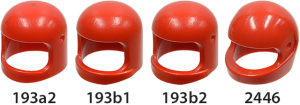 Minifigure, Headgear Helmet Motorcycle (Standard) (2446)