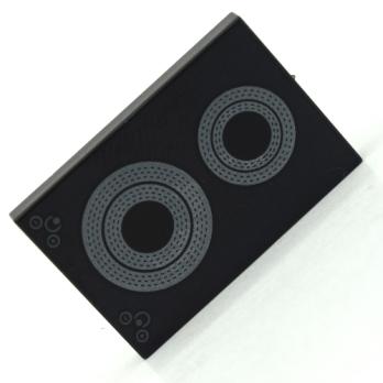 Tile 2 x 3 with Silver Concentric Circles Stove (26603pb185)