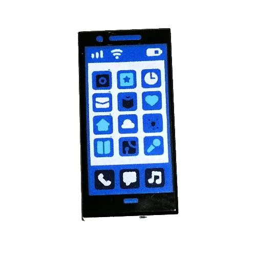 Tile 1 x 2 with Cell Phone / Smartphone Screen and (3069pb0867)