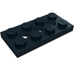 Technic, Plate 2 x 4 with 3 Holes (3709b)
