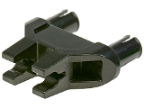 Technic Pin Double Triangle 1 x 3 with 2 Clips Completely Round Pinholes (47994/19159)