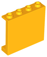 Panel 1 x 4 x 3 with Side Supports - Hollow Studs (60581)
