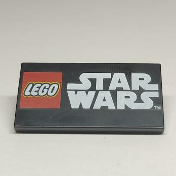 Tile 2 x 4 with LEGO Star Wars Logo Pattern (87079pb1133)