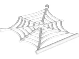 Spider Web Flat with Hollow Stud, Bar Ends, and Ba (90981) New White