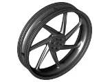 Wheel 107.1mm D. x 24mm Motorcycle (71720) Used Black