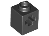 Technic, Brick 1 x 1 with Axle Hole (73230) New Black